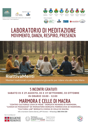 Laboratorio di meditazione, movimento, danza, respiro e presenza
