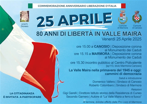 25 aprile - 80 anni di libertà in Valle Maira